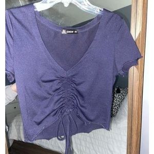 Shein cropped scrunch top!